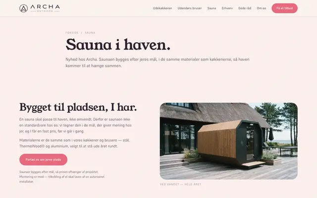 Siden sauna hos Archa Outdoor