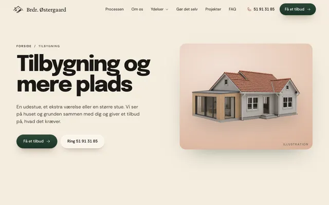 Siden tilbygning hos Brdr. Østergaard