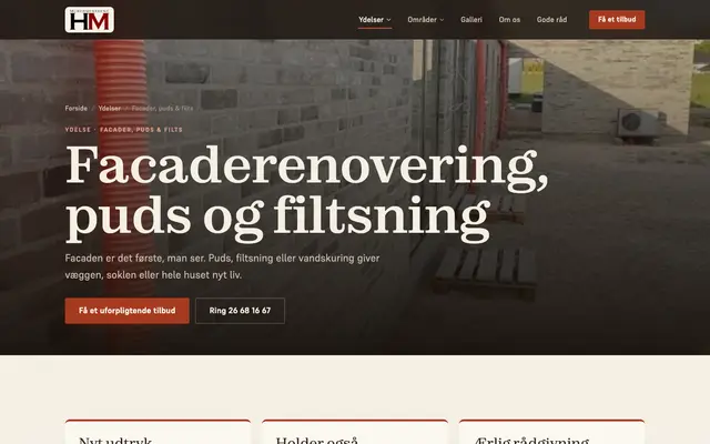 Siden facaderenovering hos Murermestrene H&M