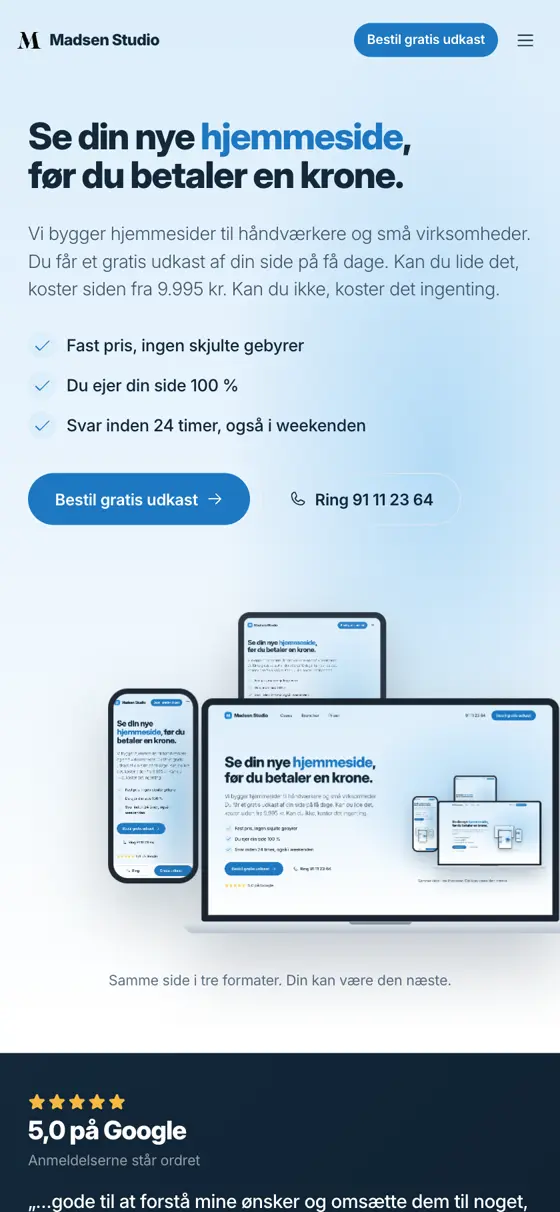 madsenstudio.dk på telefon