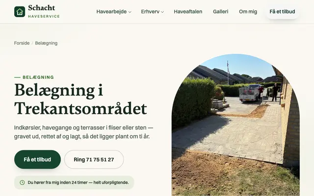 Siden belægning hos Schacht Haveservice