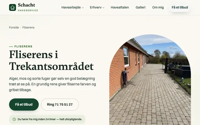 Siden fliserens hos Schacht Haveservice