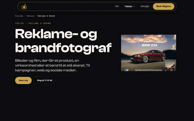 Siden reklame og brand hos Sogard Photo