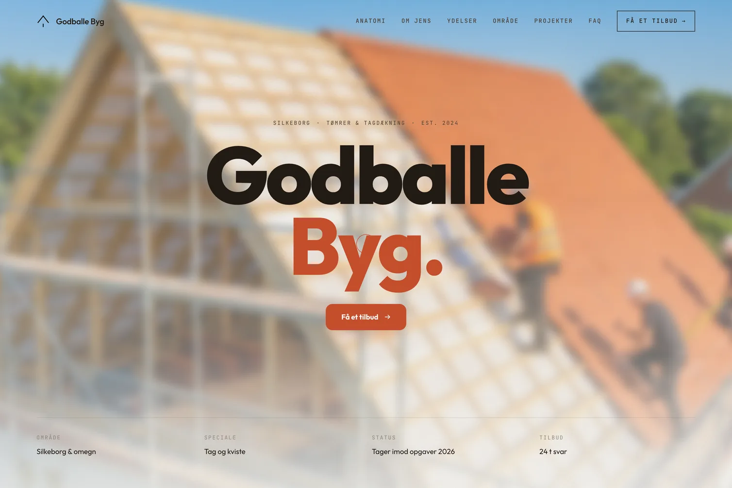 Forside for Godballe Byg, bygget af Madsen Studio