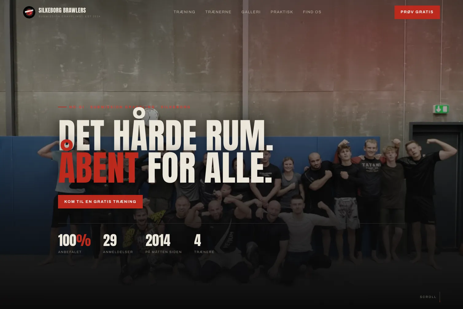 Forside for Silkeborg Brawlers, bygget af Madsen Studio